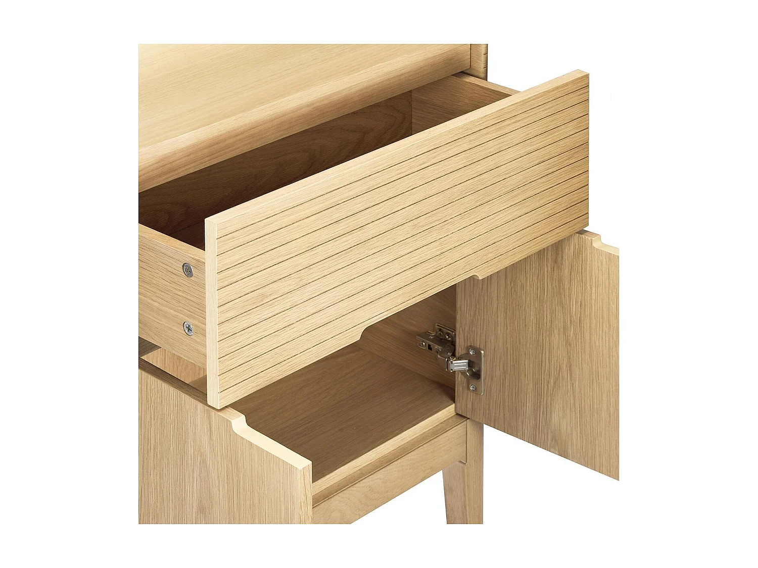 Colonne de salle de bain en chêne naturel 145 cm