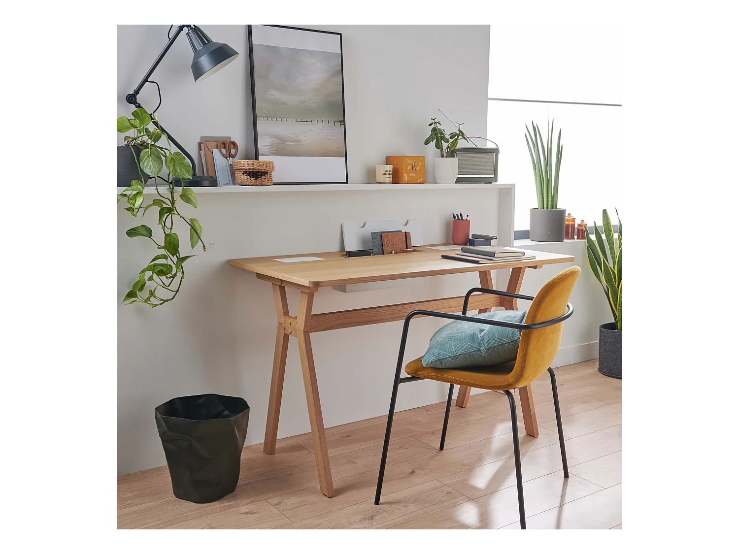 Bureau scandinave chêne 120cm