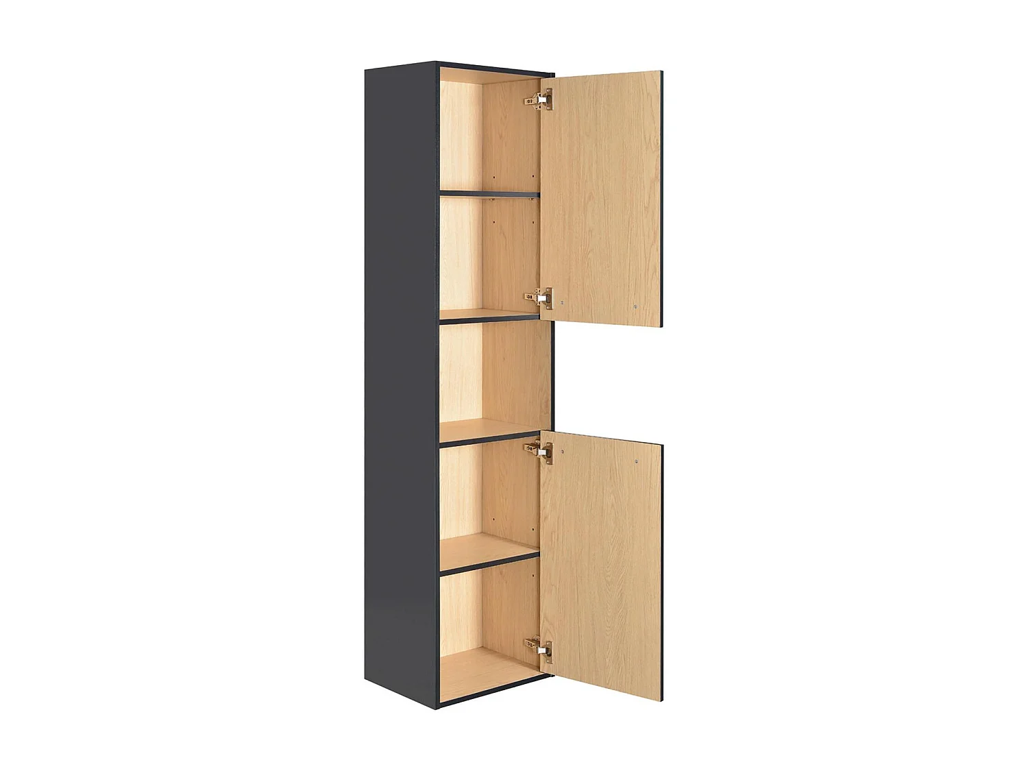 Colonne de salle de bain noir à suspendre 165cm