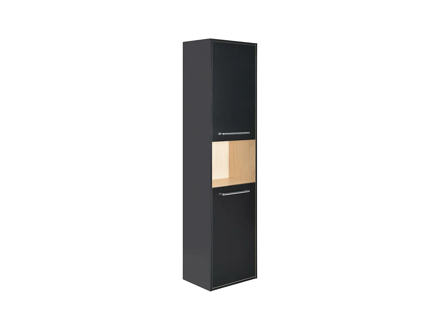 Colonne de salle de bain noir à suspendre 165cm