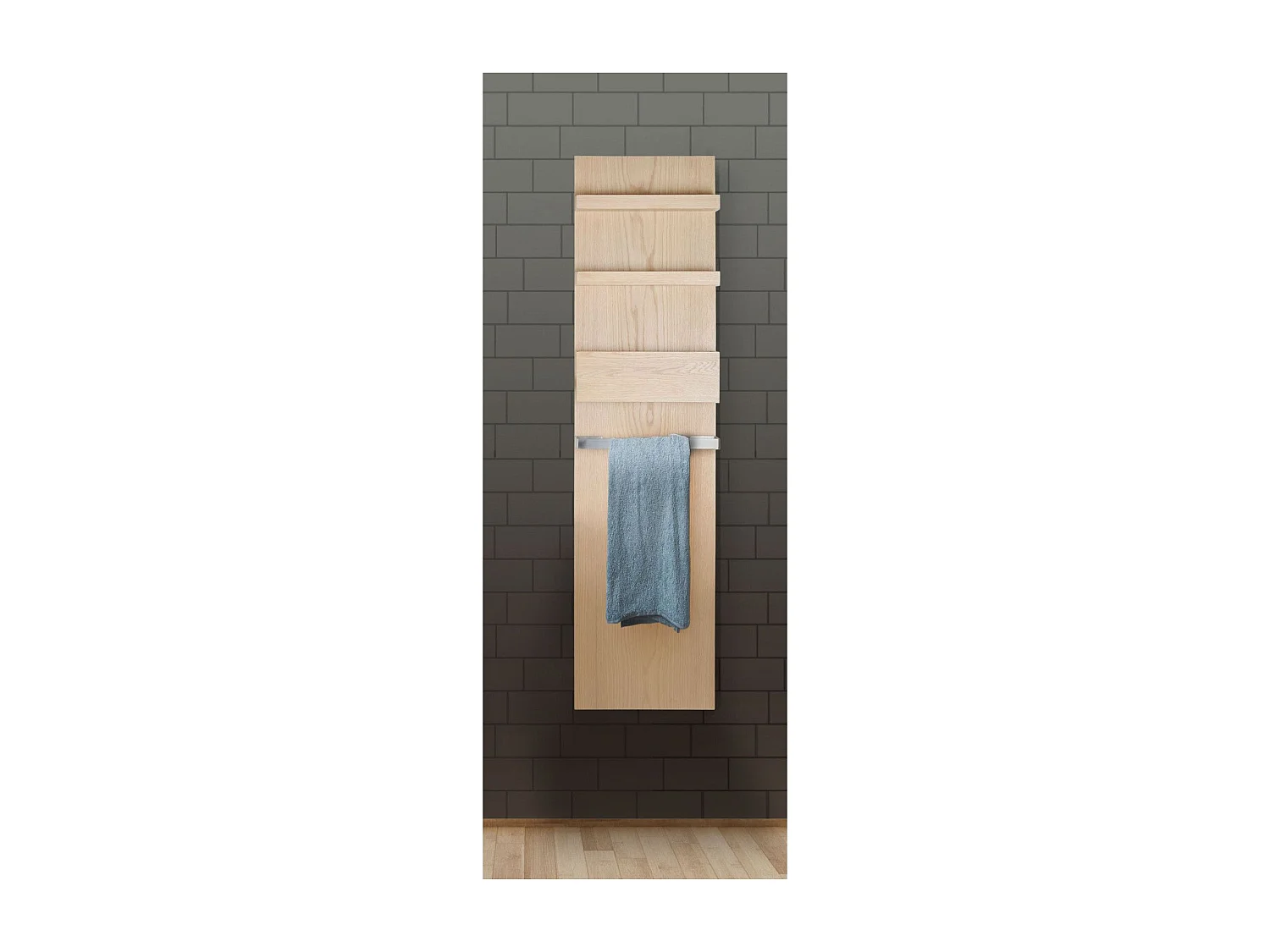 ENIO columna de baño colgante roble 165cm toallero