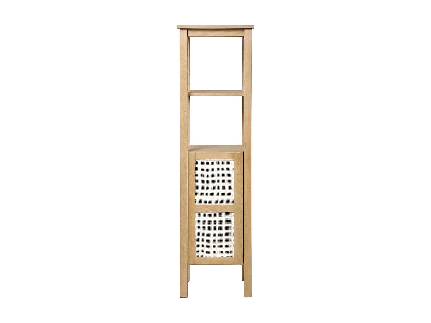 Colonne de salle de bain porte cannage chêne 145 cm