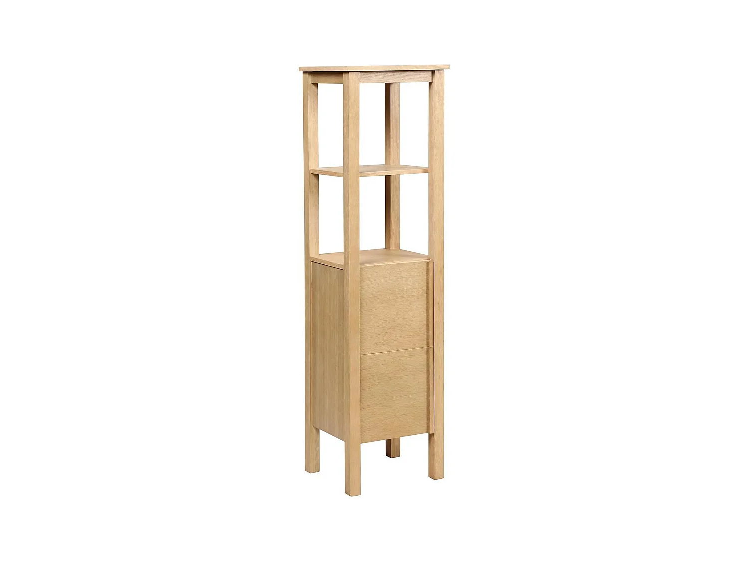 Colonne de salle de bain porte lisse chêne 145 cm