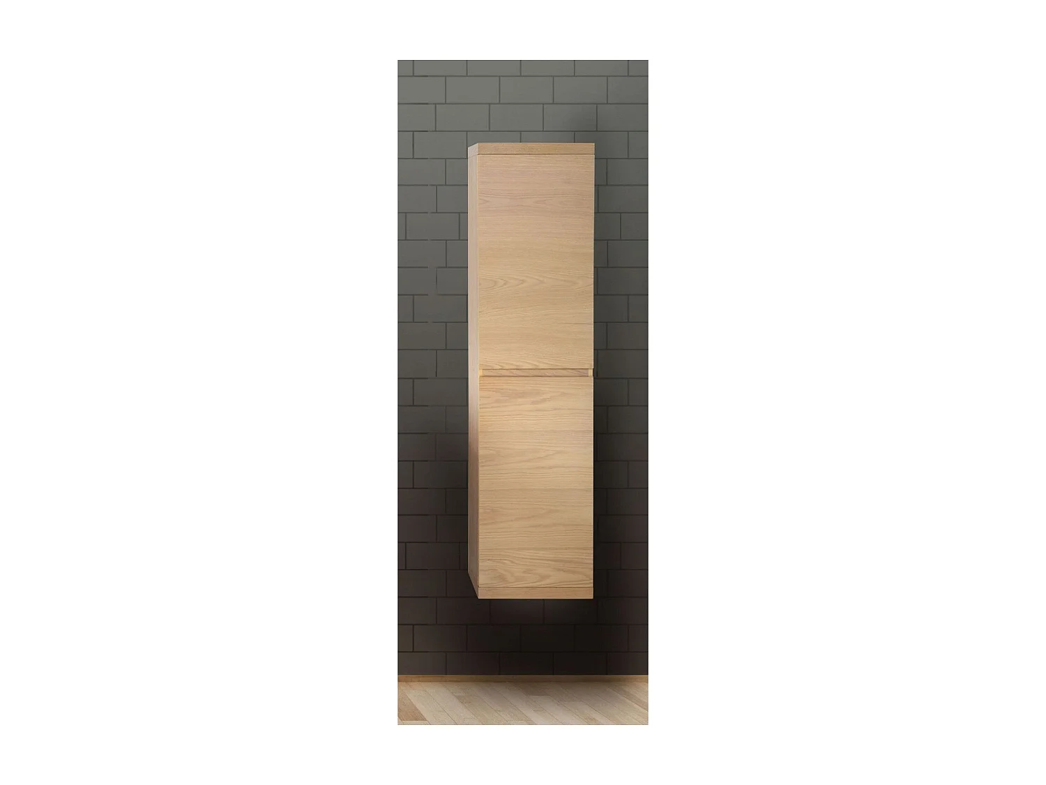 Colonna bagno sospesa in rovere ENIO