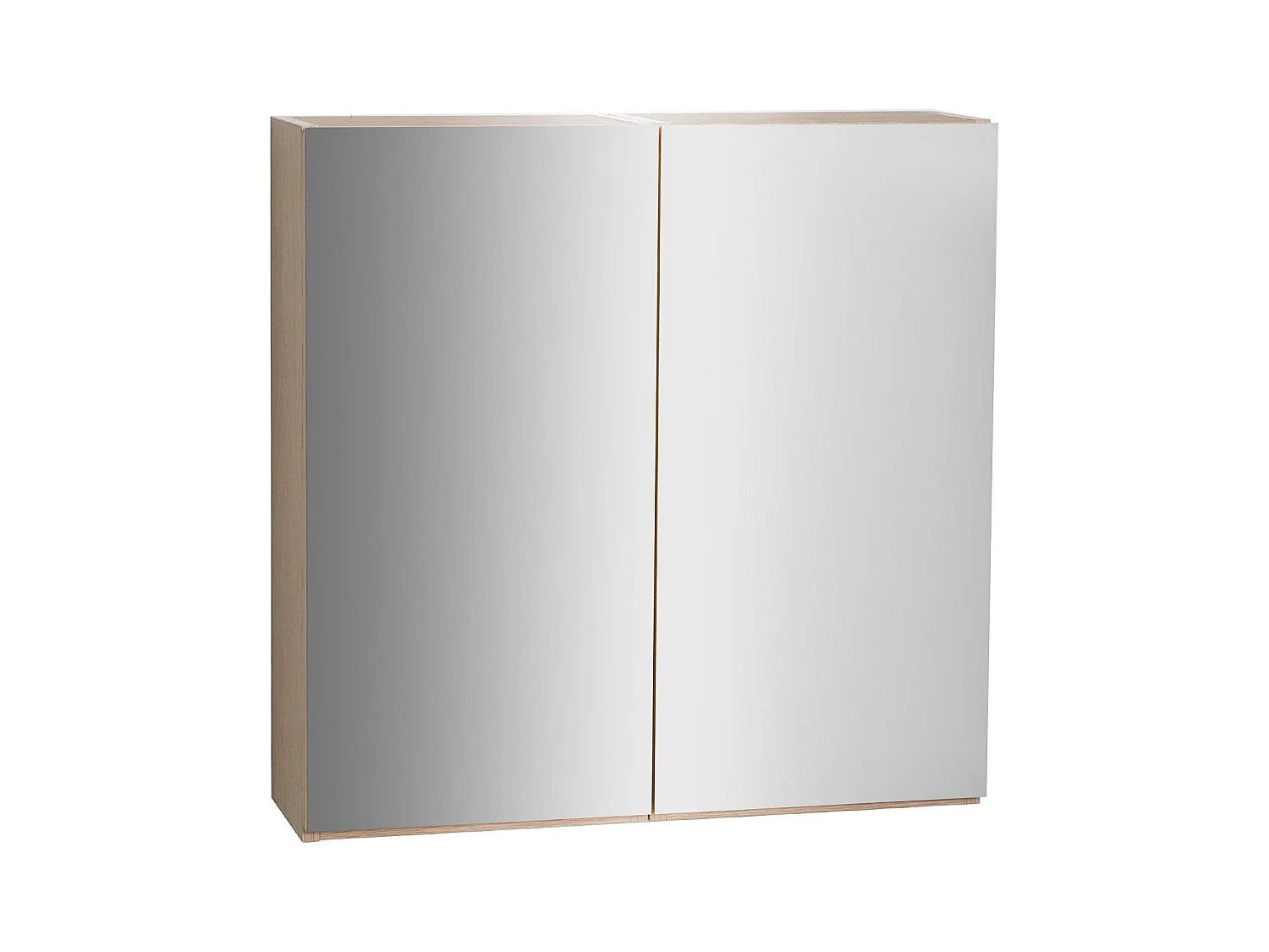 Armoire de toilette double miroir - Rangement haut faible profondeur 60x60cm