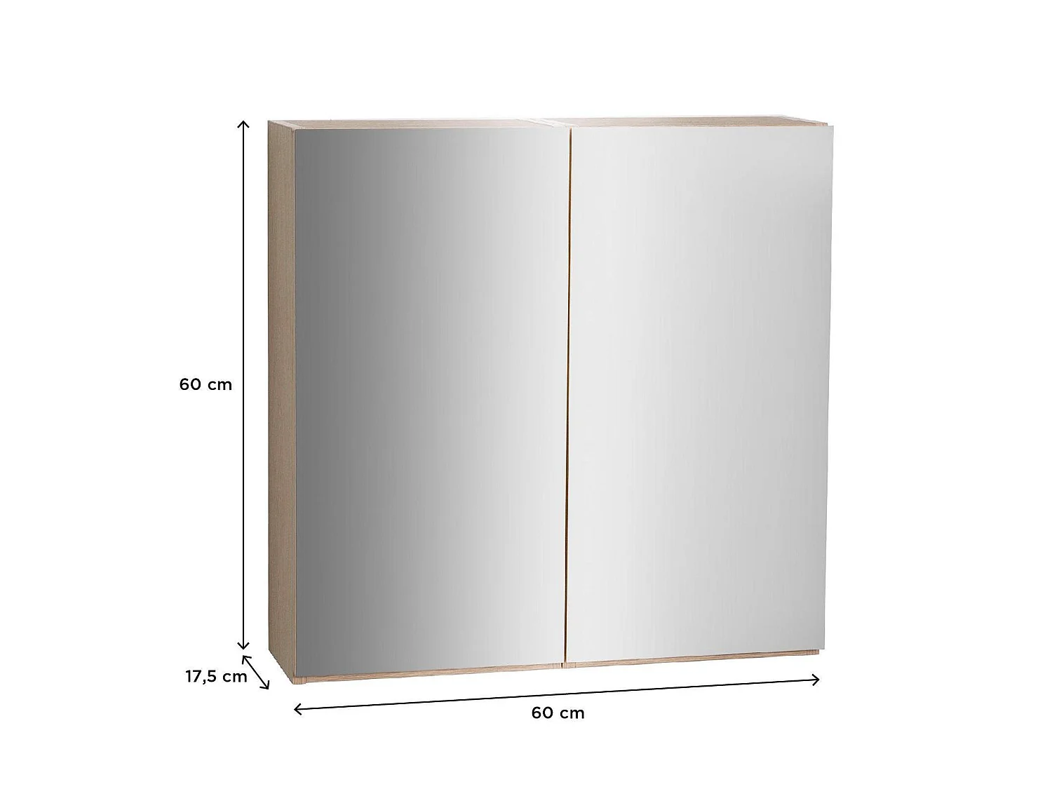 WILL 60cm szafka łazienkowa dwudrzwiowa z lustrami