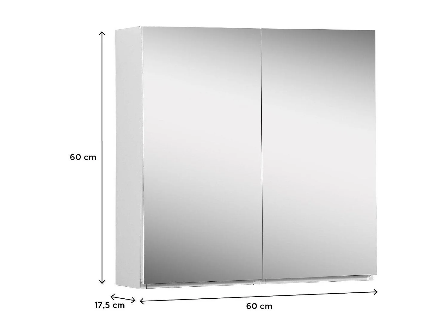 WILL 60cm dubbele deur badkamerkast met spiegels