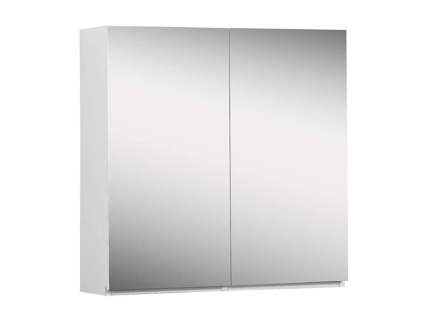 Armoire de toilette double miroir - Rangement haut faible profondeur 60x60cm