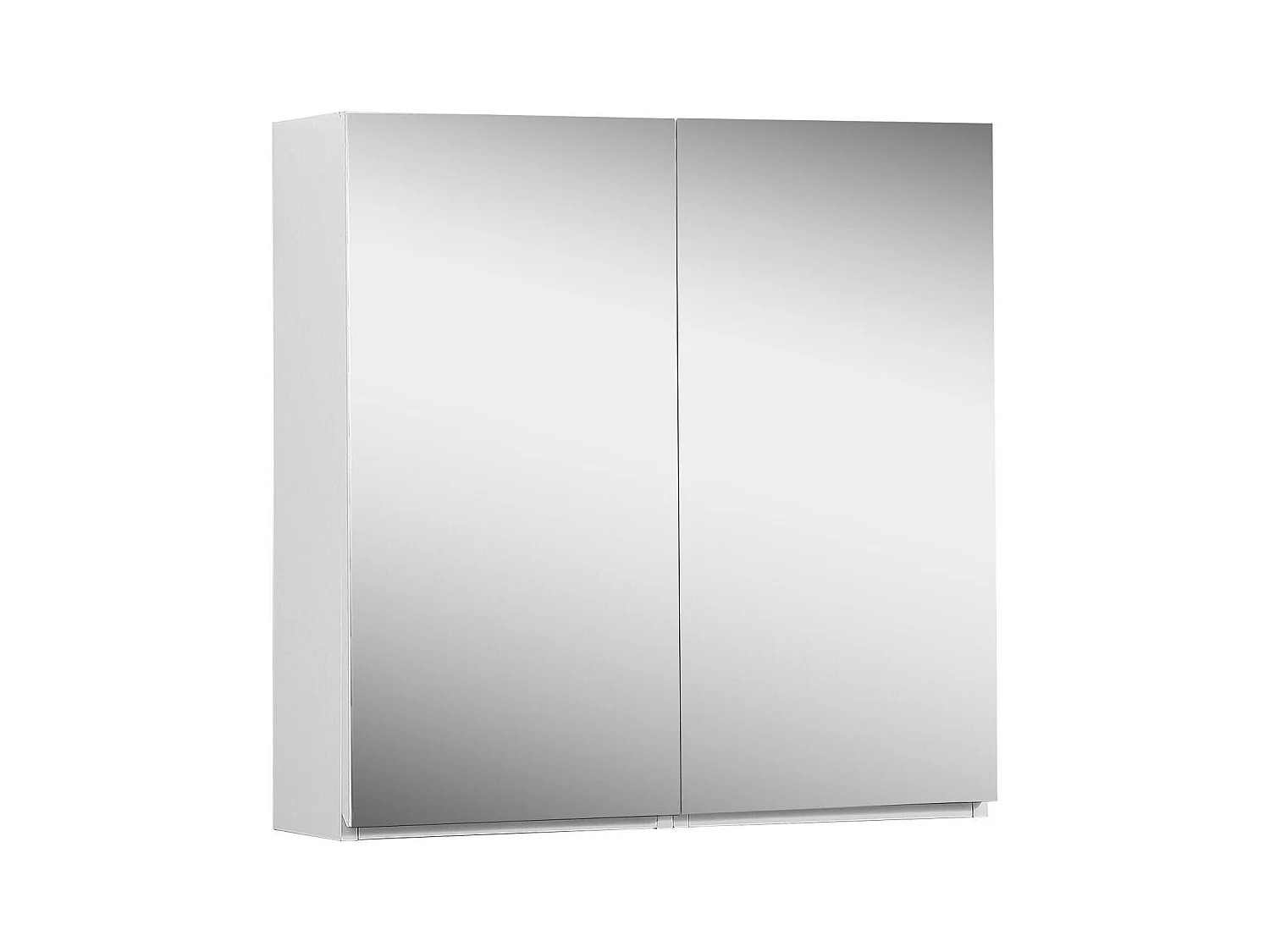 Armoire de toilette double miroir - Rangement haut faible profondeur 60x60cm