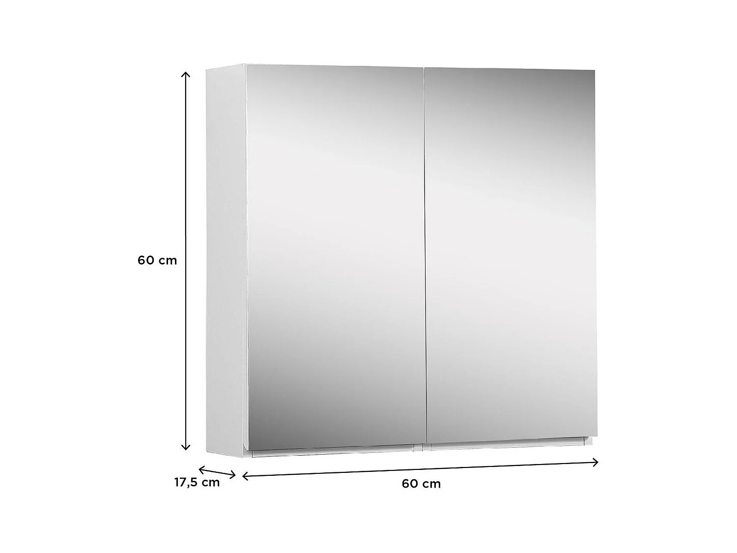 WILL 60 cm Badezimmerschrank mit Doppeltür und Spiegel