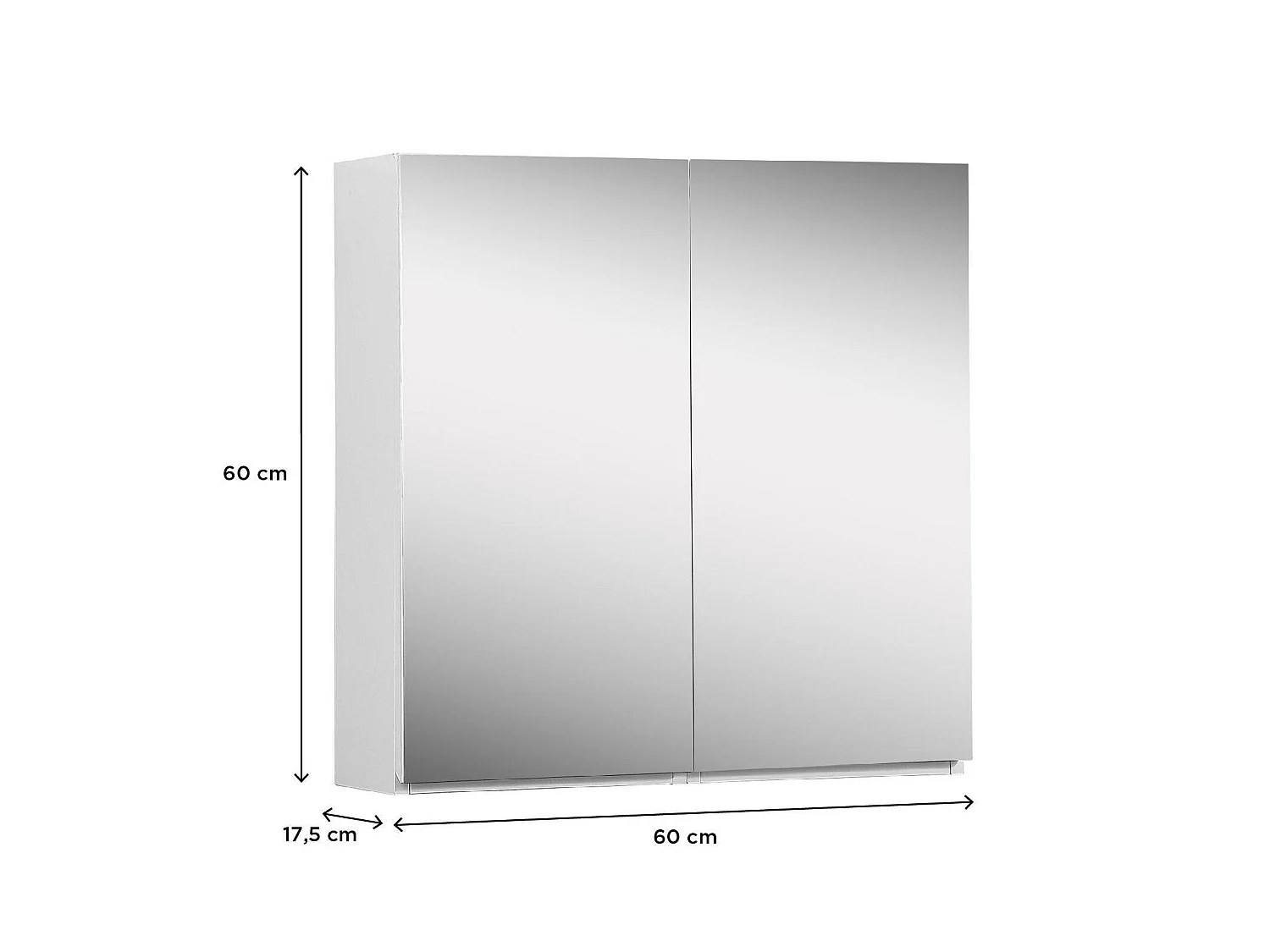 Armoire de toilette 60cm double porte avec miroirs WILL