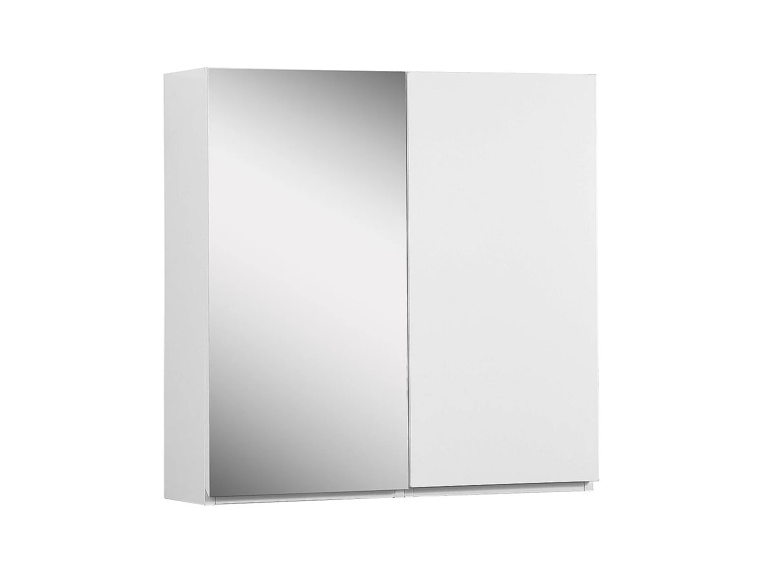 Armoire de toilette avec miroir - Rangement haut faible profondeur 60x60cm