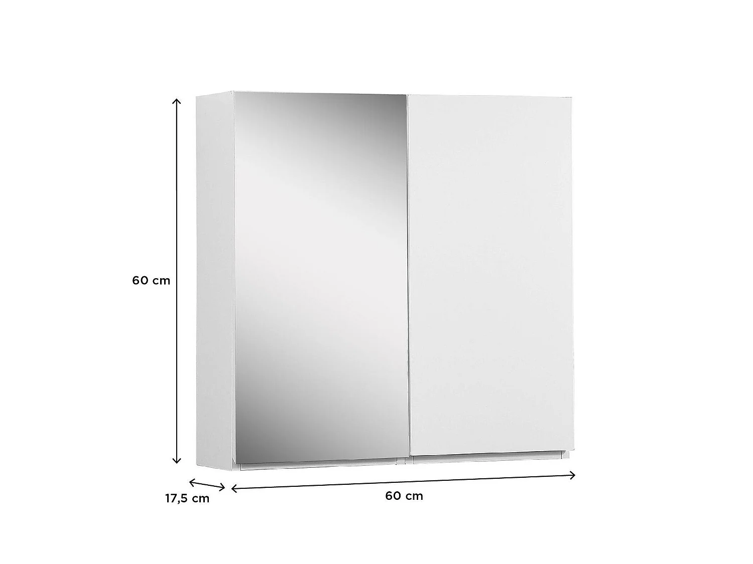 WILL 60cm szafka łazienkowa dwudrzwiowa z lustrem