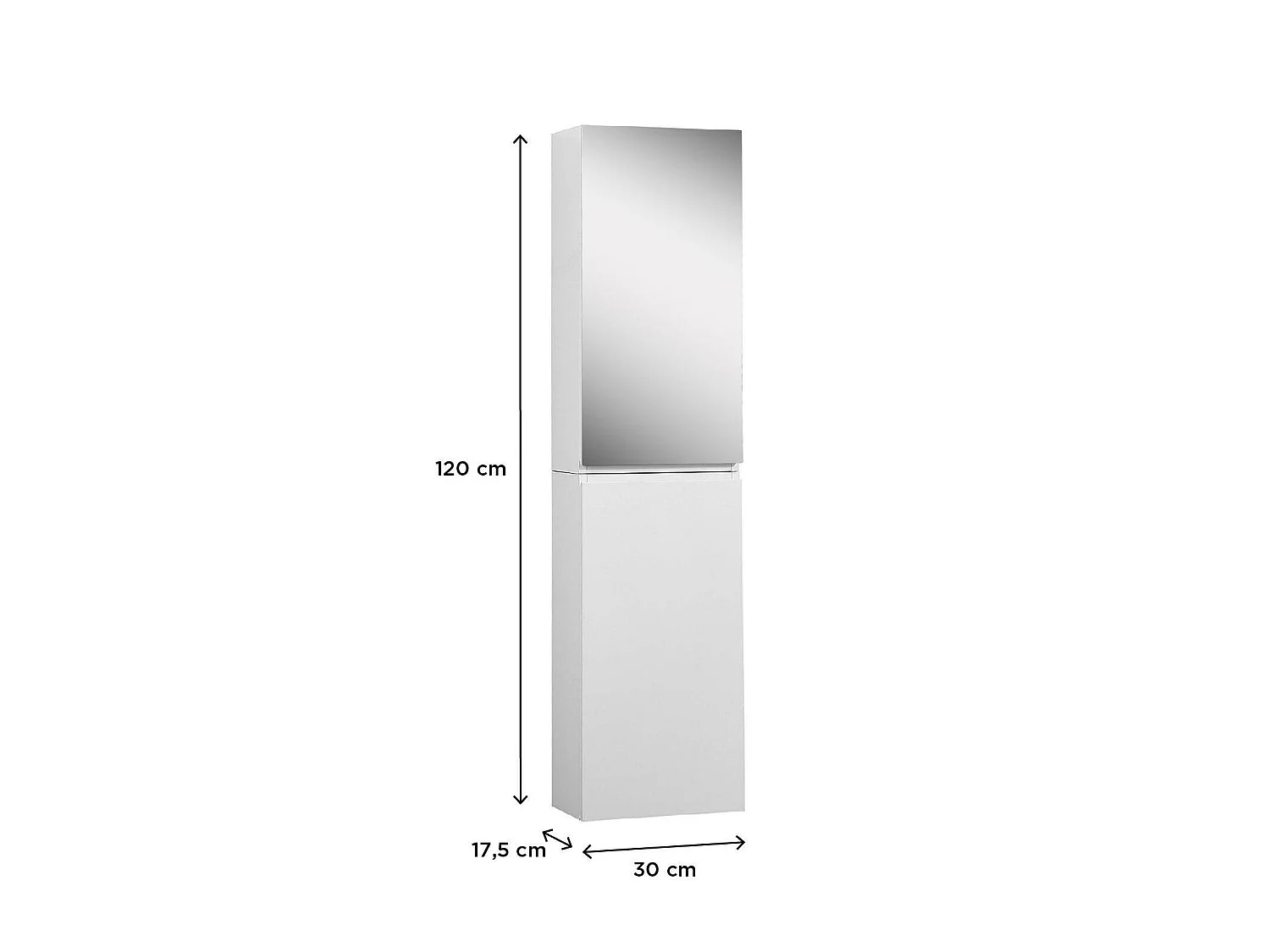 WILL 60cm szafka łazienkowa dwudrzwiowa z lustrem