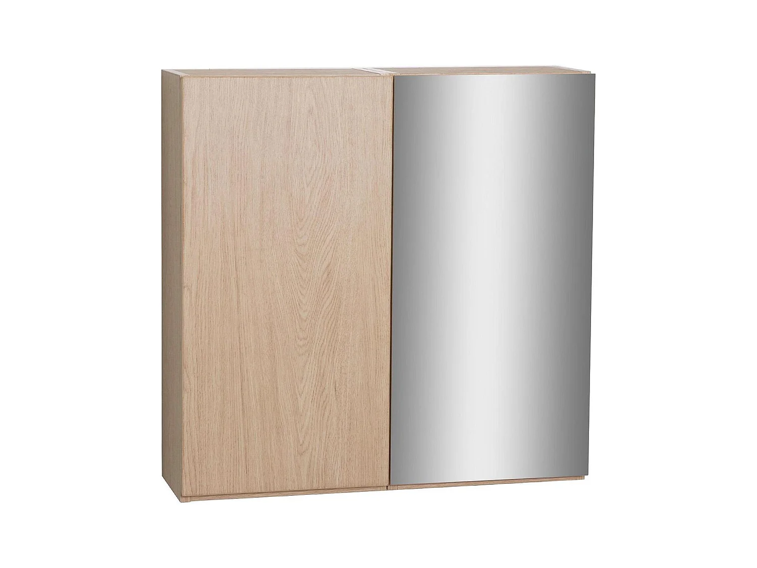 Armoire de toilette avec miroir - Rangement haut faible profondeur 60x60cm