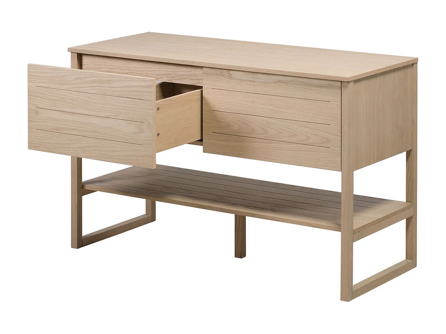 ATOLL eikenhouten dubbele spoelbak