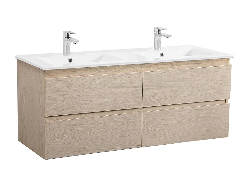Mobile doppio lavabo sospeso SORRENTO 120cm con piano lavabo in ceramica