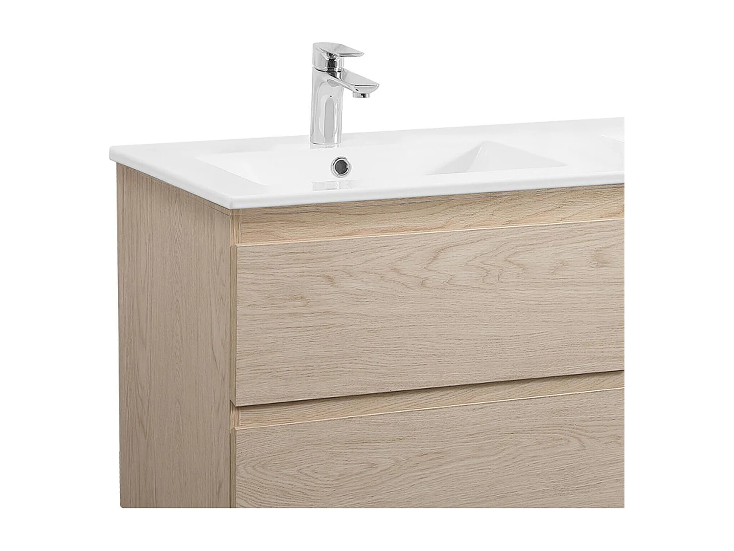 Meuble double vasque suspendu 120cm - avec plan vasque céramique