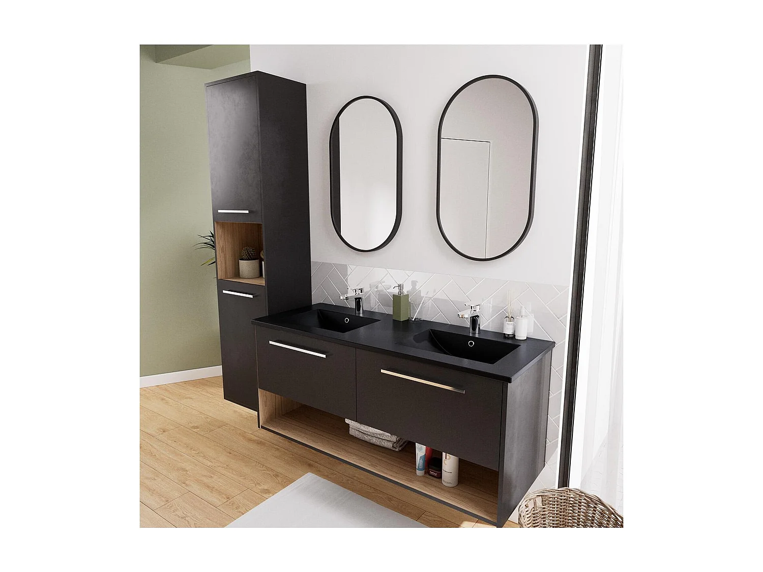 Mueble de lavabo doble NIKA