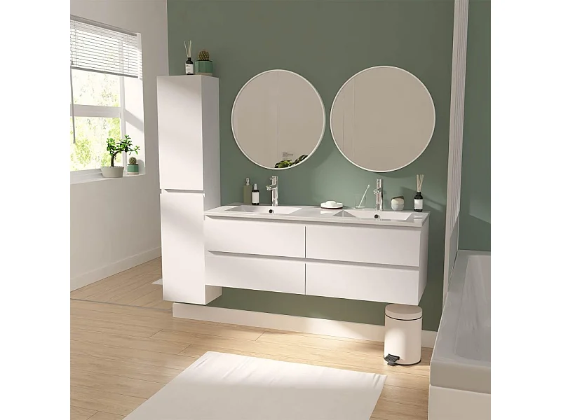 Mobile lavabo sospeso SORRENTO 4 cassetti 120cm