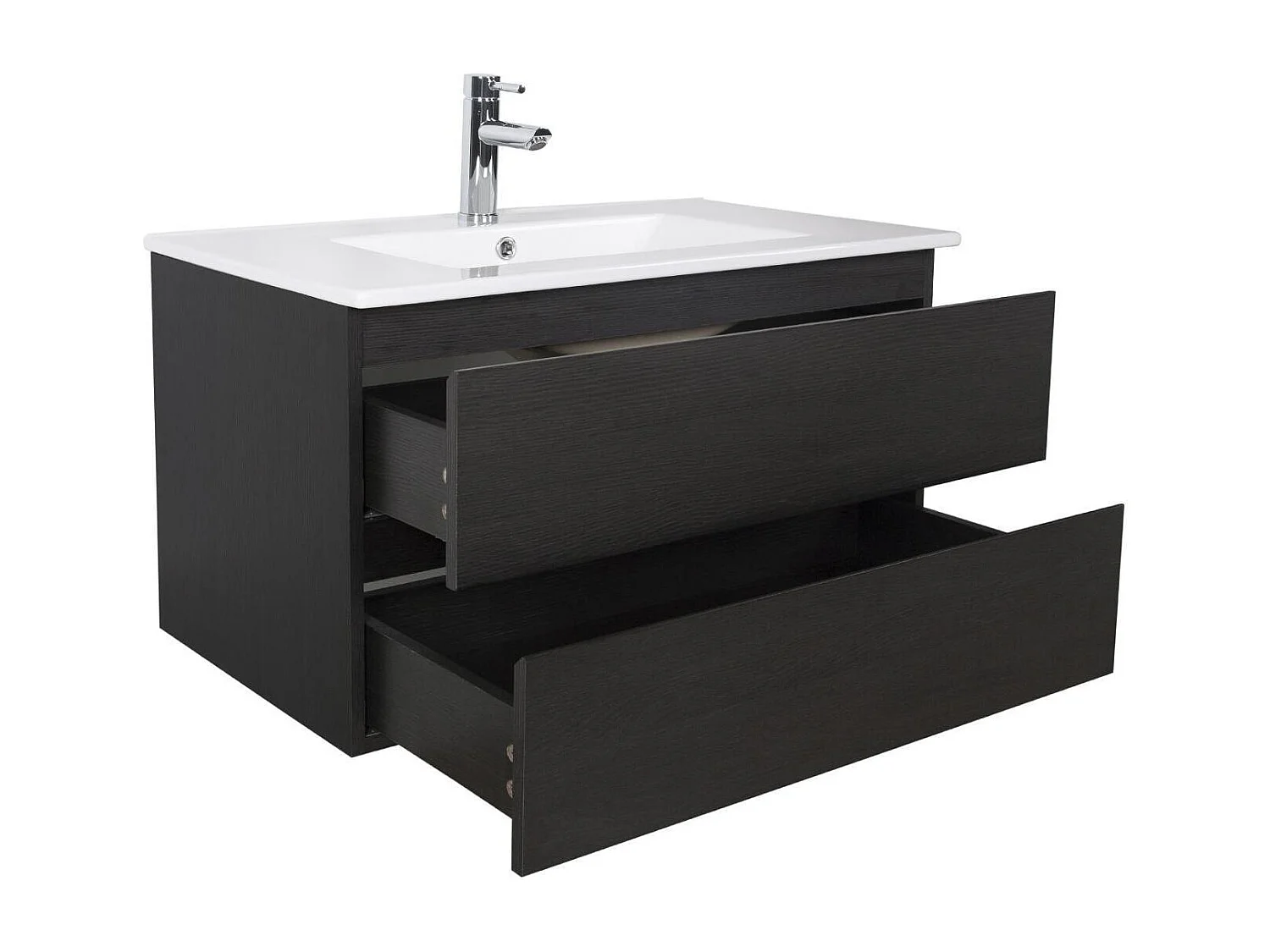 Meuble simple vasque suspendu 80cm - avec plan vasque céramique