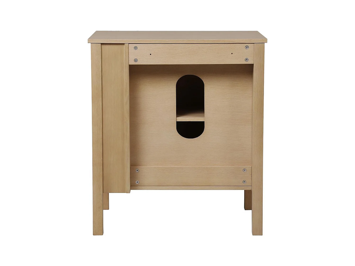 Meuble simple vasque chêne porte lisse 70 cm
