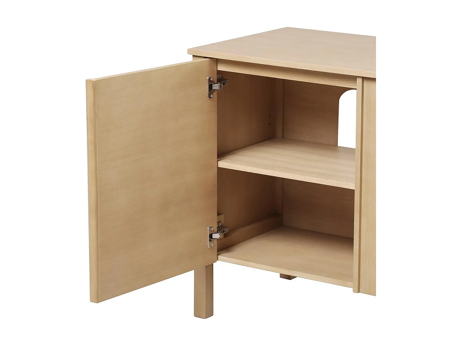 Meuble simple vasque chêne porte lisse 70 cm