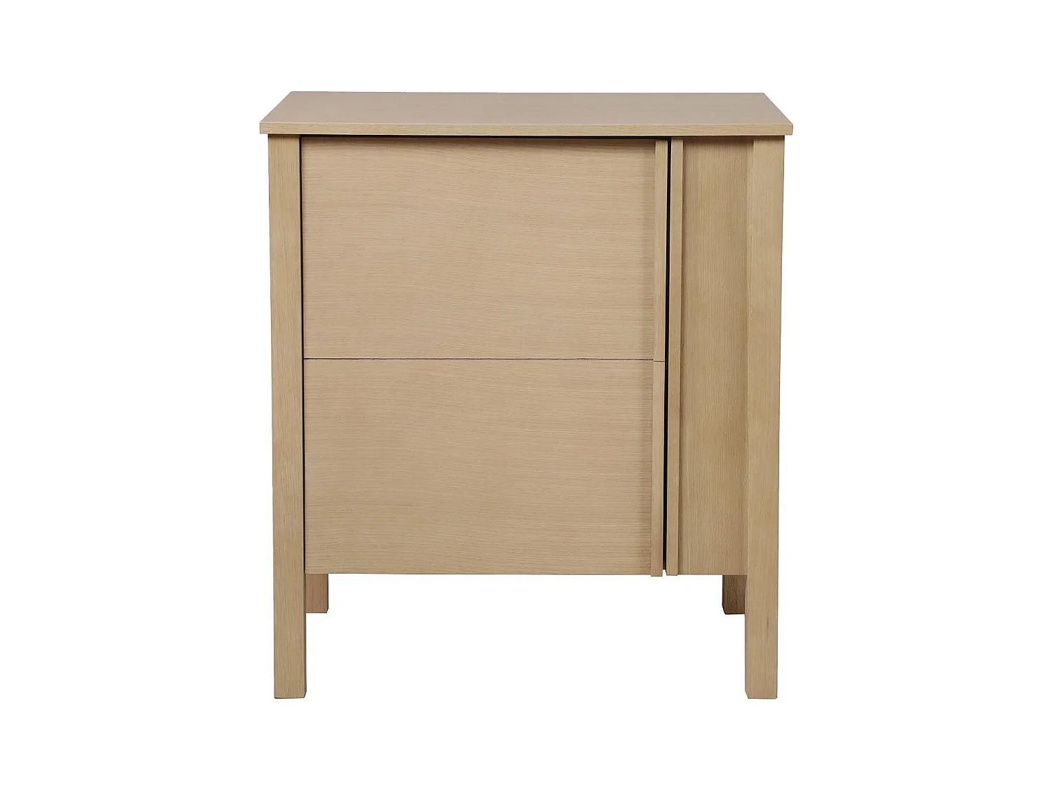 Meuble simple vasque chêne porte lisse 70 cm