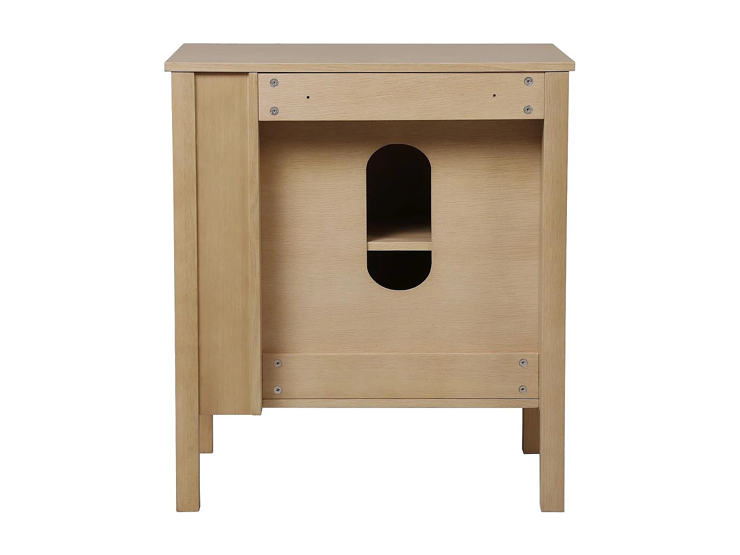 Meuble simple vasque chêne porte lisse 70 cm