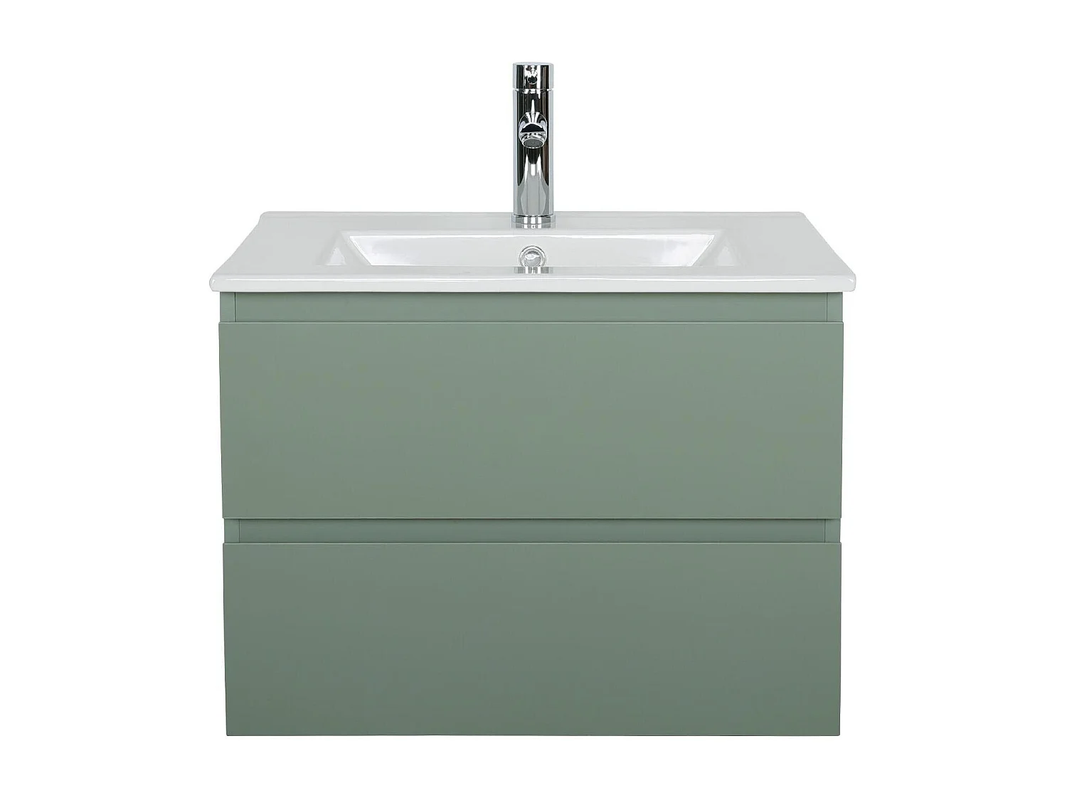 Meuble simple vasque suspendu 60cm - avec plan vasque céramique