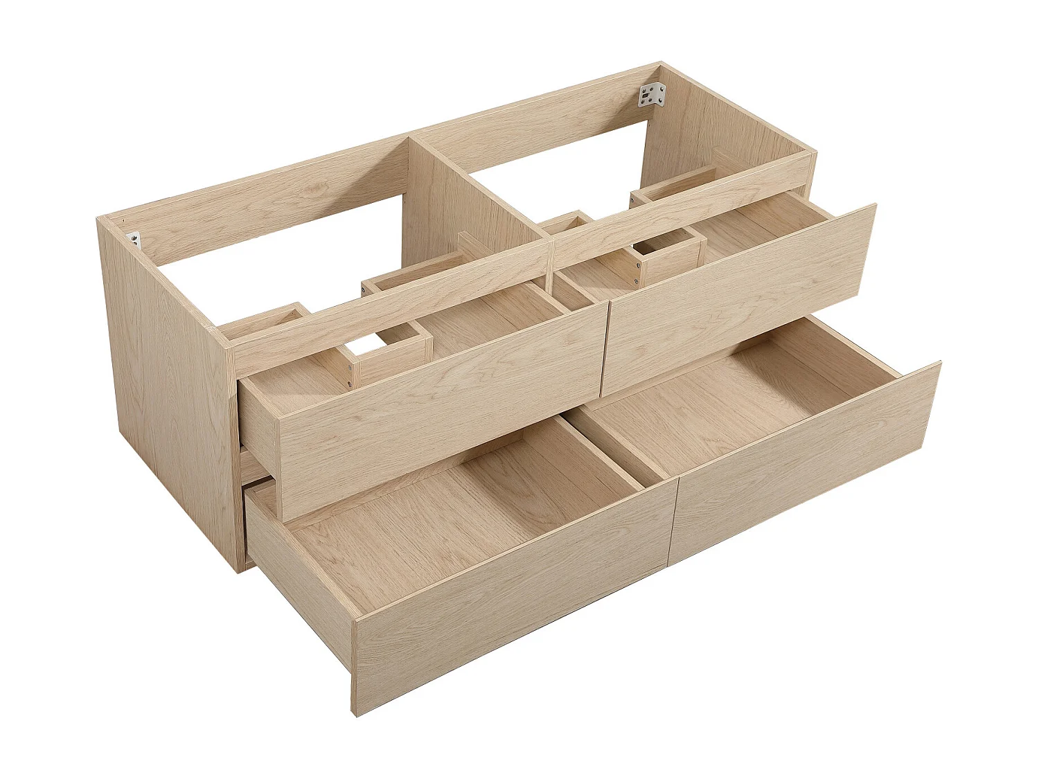 SORRENTO wandhängender Waschtischunterschrank mit 4 Schubladen, 120 cm