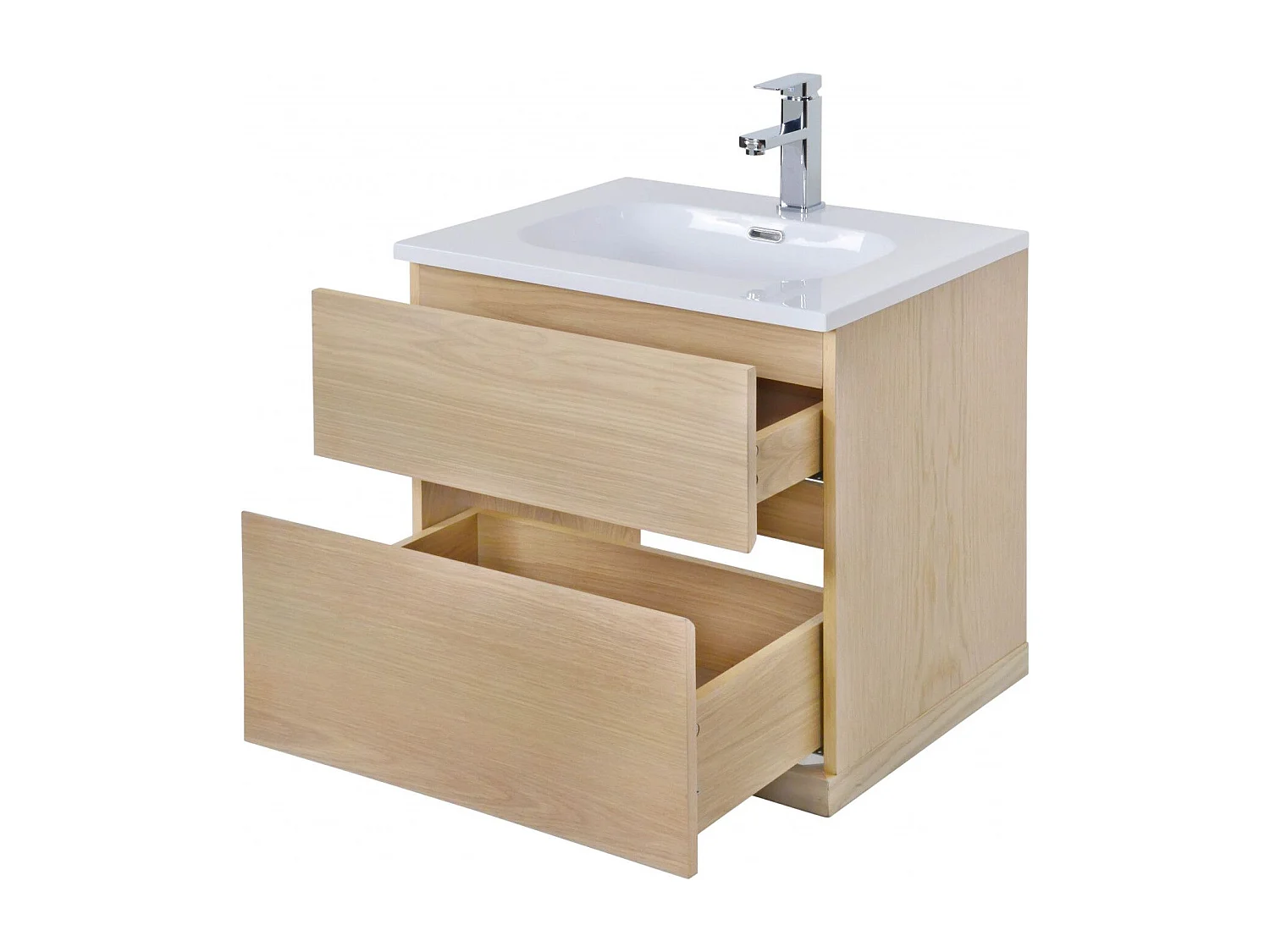 Mueble de lavabo suspendido de roble ENIO