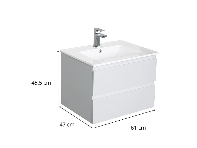 SORRENTO Waschtischunterschrank mit Einzelwaschbecken