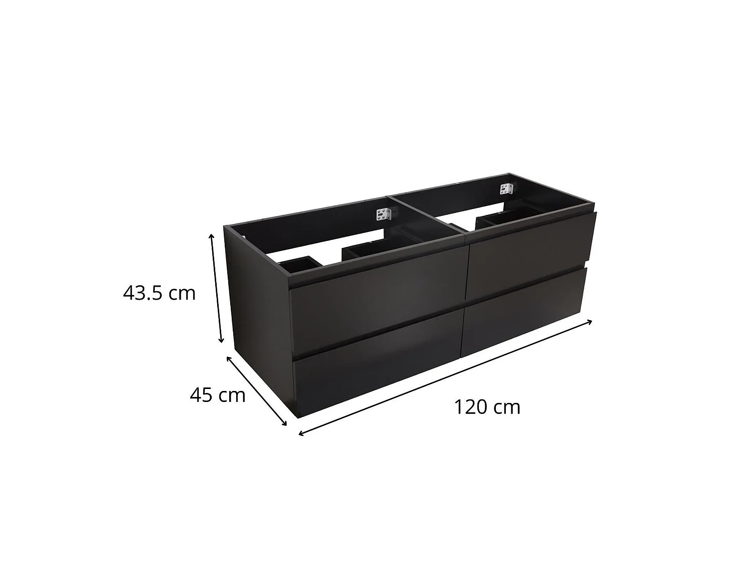 SORRENTO 4-szufladowa szafka pod umywalkę wisząca 120 cm