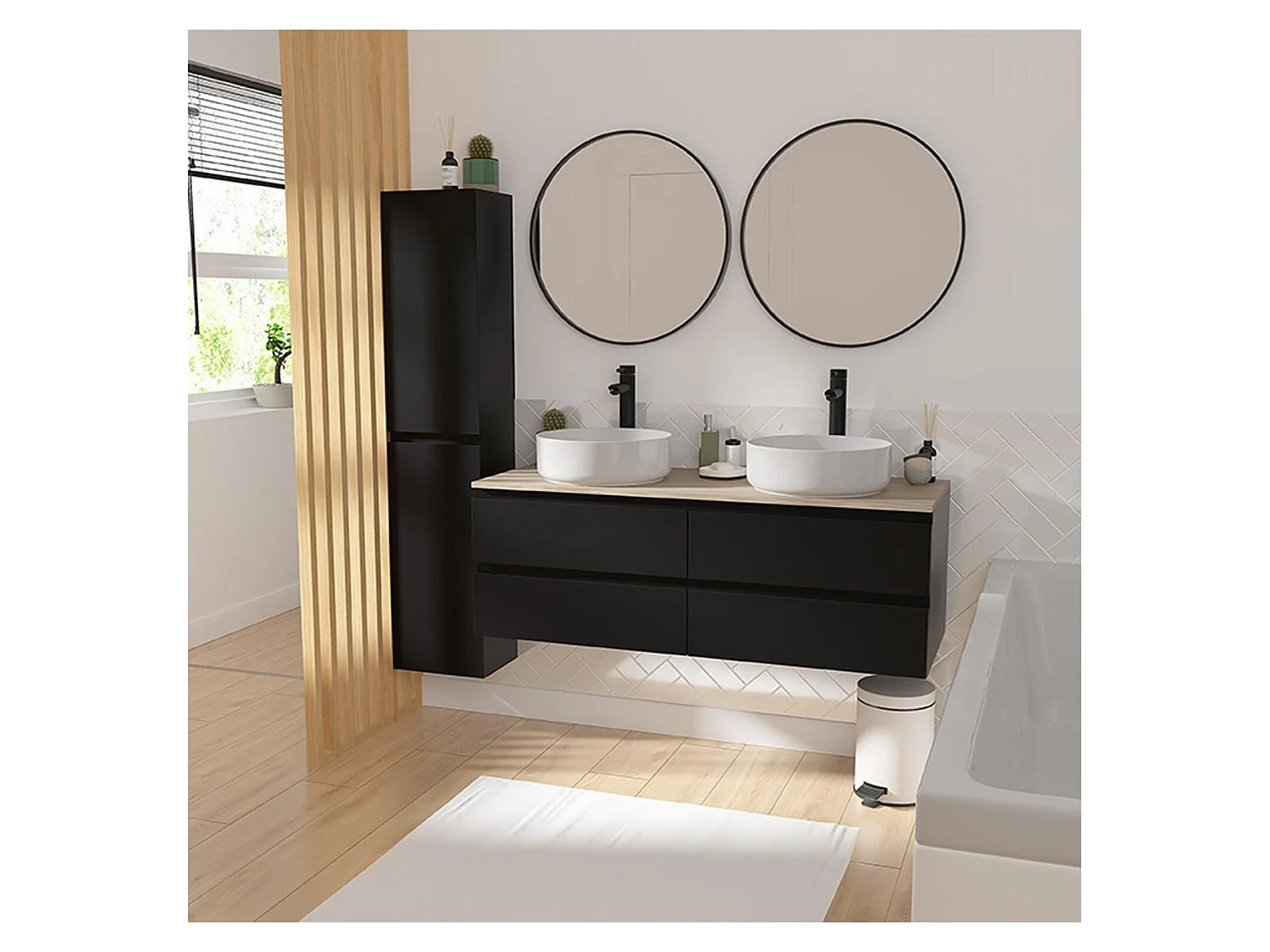 SORRENTO 4-szufladowa szafka pod umywalkę wisząca 120 cm