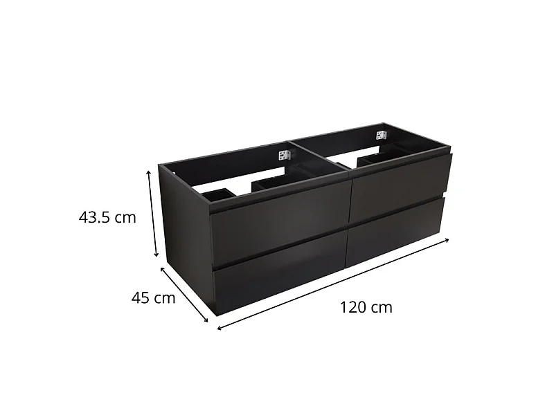 Mobile lavabo sospeso SORRENTO 4 cassetti 120cm