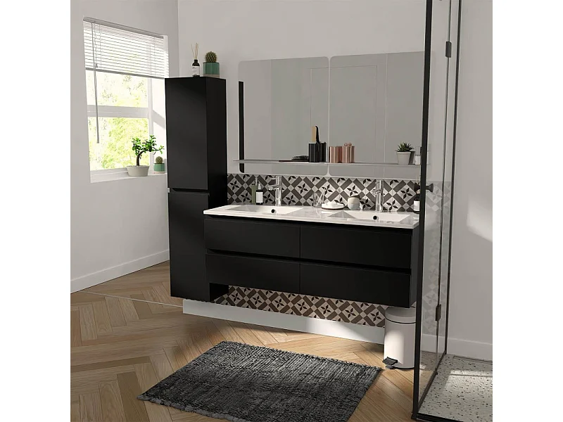 Mobile lavabo sospeso SORRENTO 4 cassetti 120cm