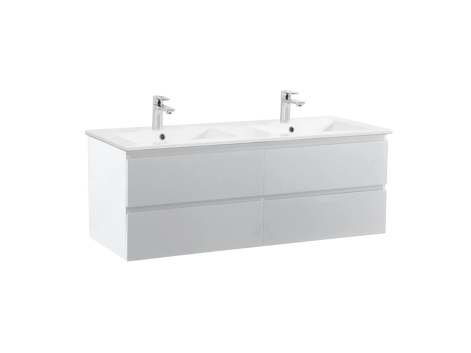 Móvel de lavatório duplo SORRENTO de 120 cm com bancada de cerâmica