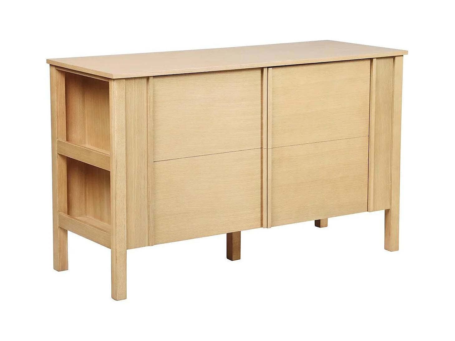 Meuble double vasque chêne portes lisses 130 cm