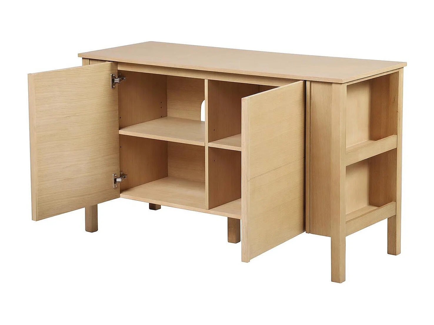 Mueble de lavabo doble de roble NESTO