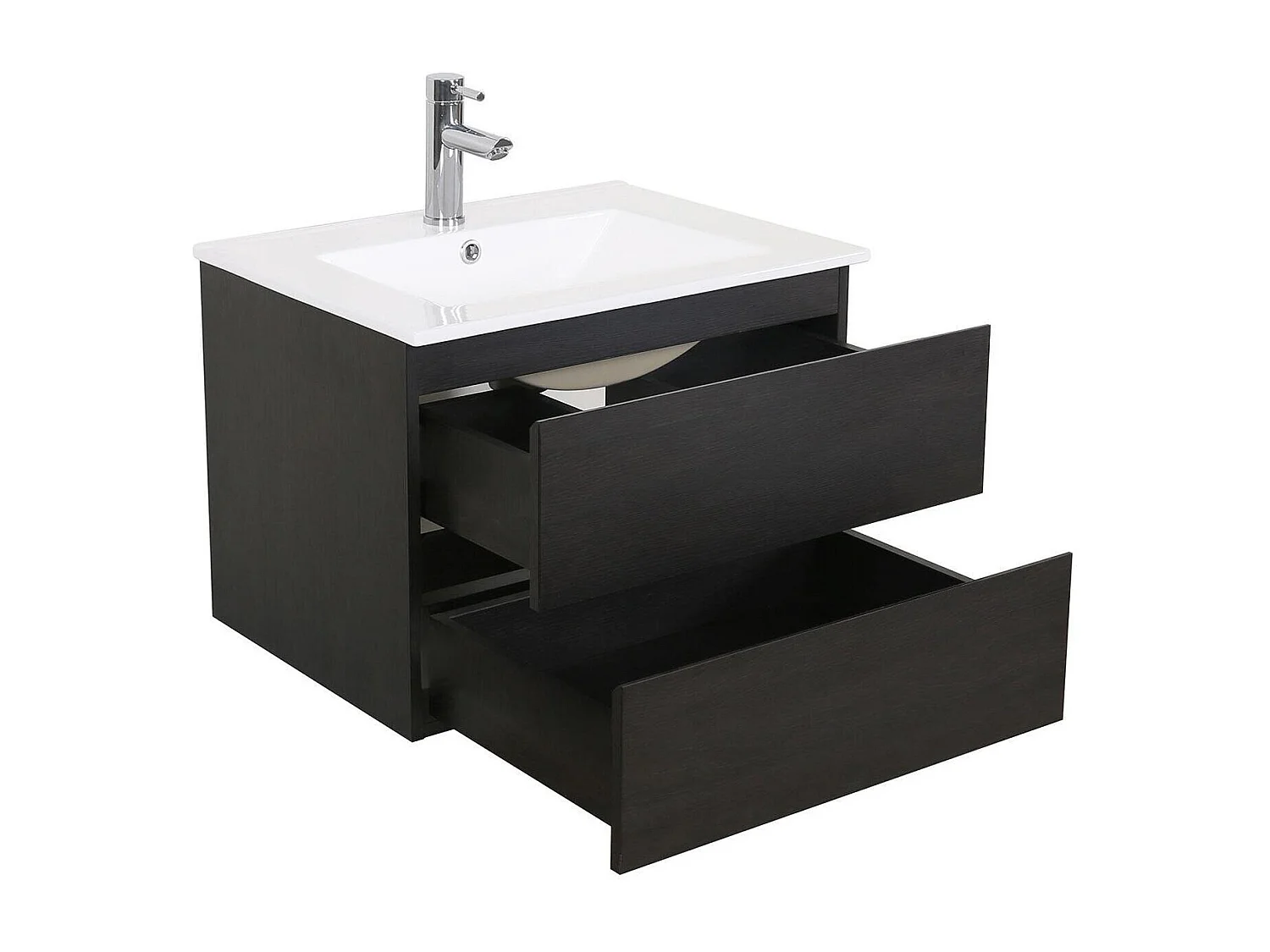 Meuble simple vasque suspendu 60cm - avec plan vasque céramique