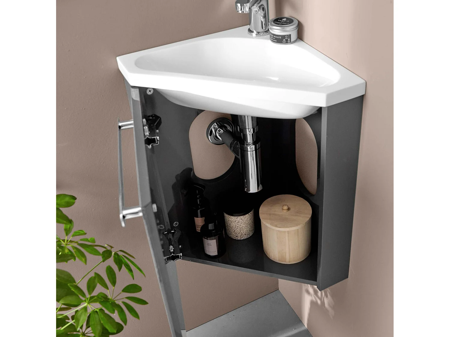 Mobile lavabo angolare SKINO