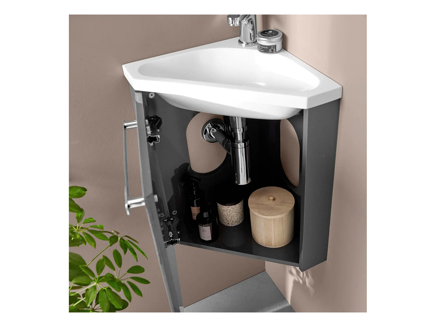 SKINO Eckwaschtischunterschrank