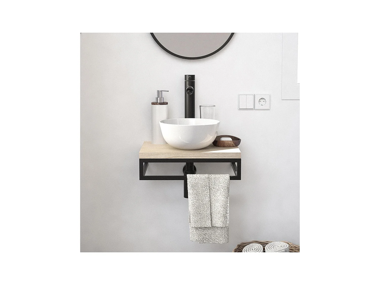 SOHO schmales Aufsatzwaschbecken + Waschbecken