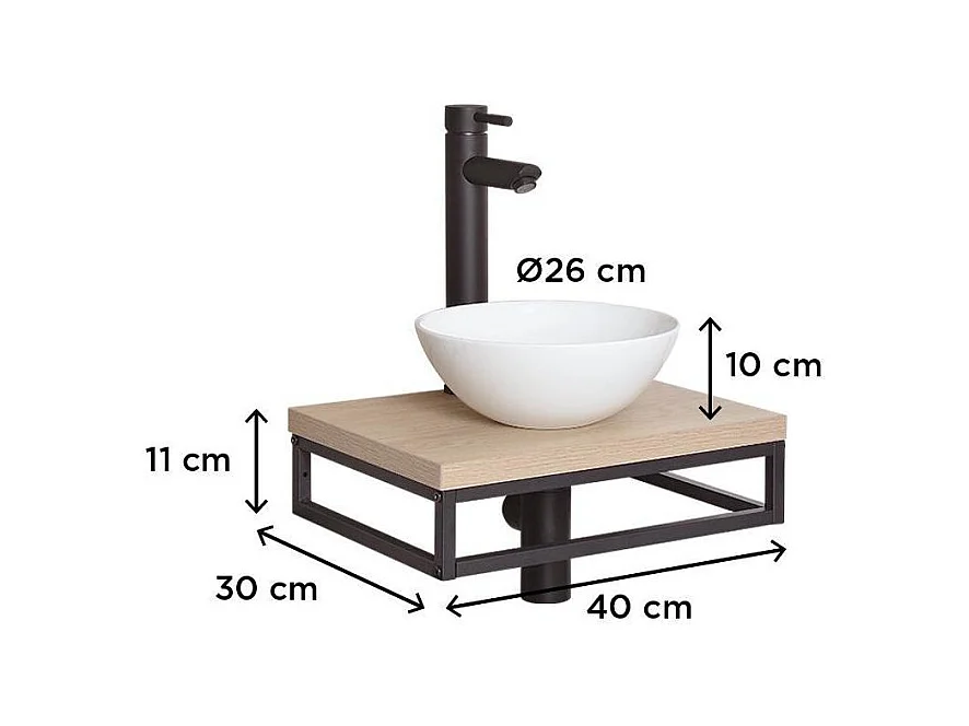 SOHO schmales Aufsatzwaschbecken + Waschbecken
