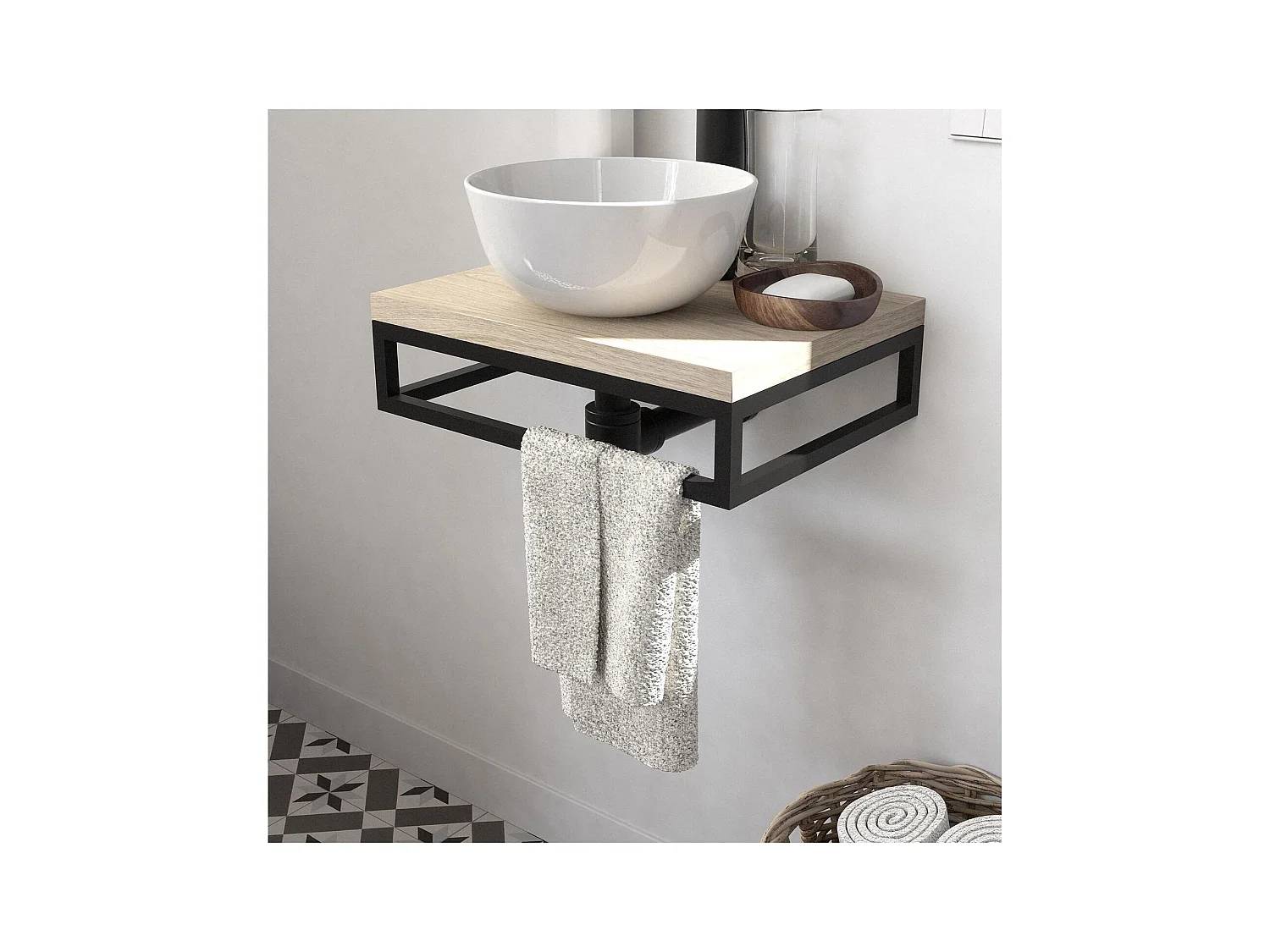 SOHO schmales Aufsatzwaschbecken + Waschbecken