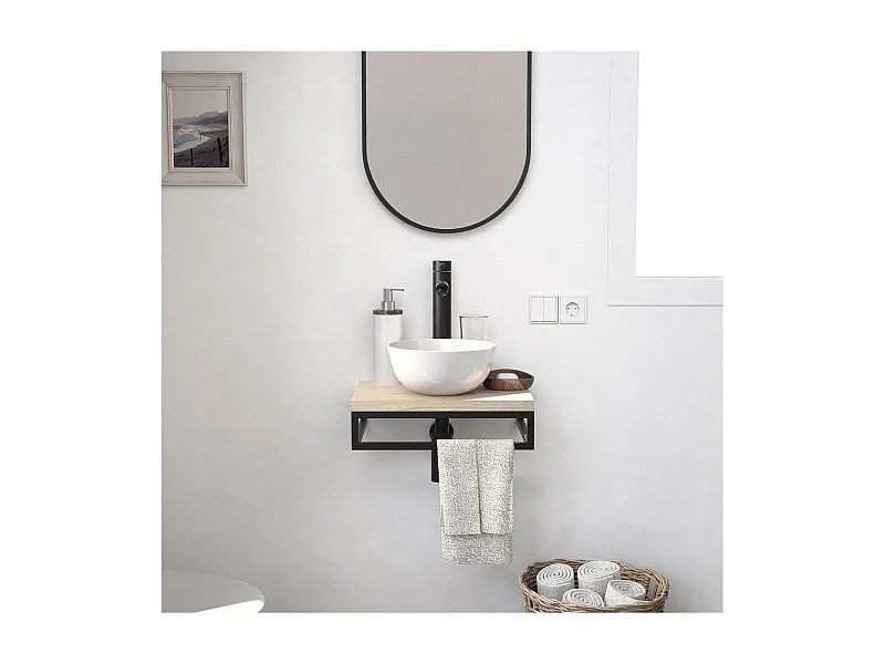 Lavabo SOHO slim + lavabo + grifo + espejo