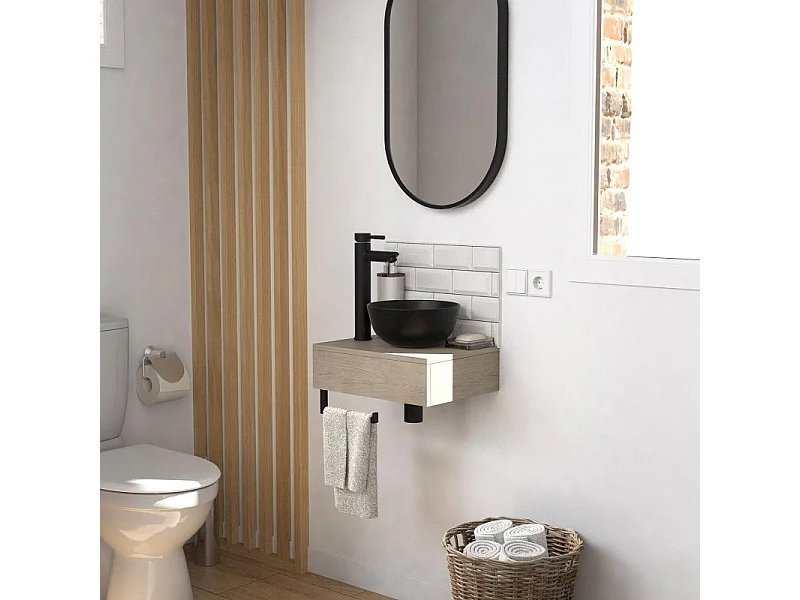 Lavabo SOHO spesso + lavabo + rubinetto + specchio