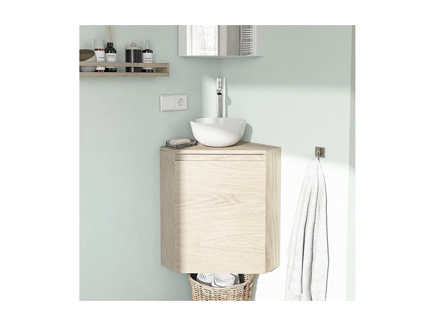 Mobile lavabo angolare SORRENTO + lavabo