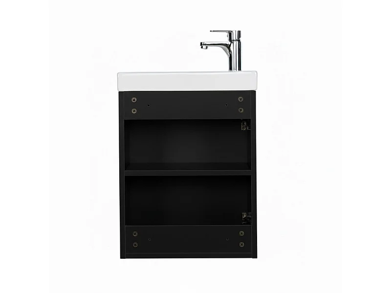 Mobile bagno LISA + specchio ovale + rubinetto nero